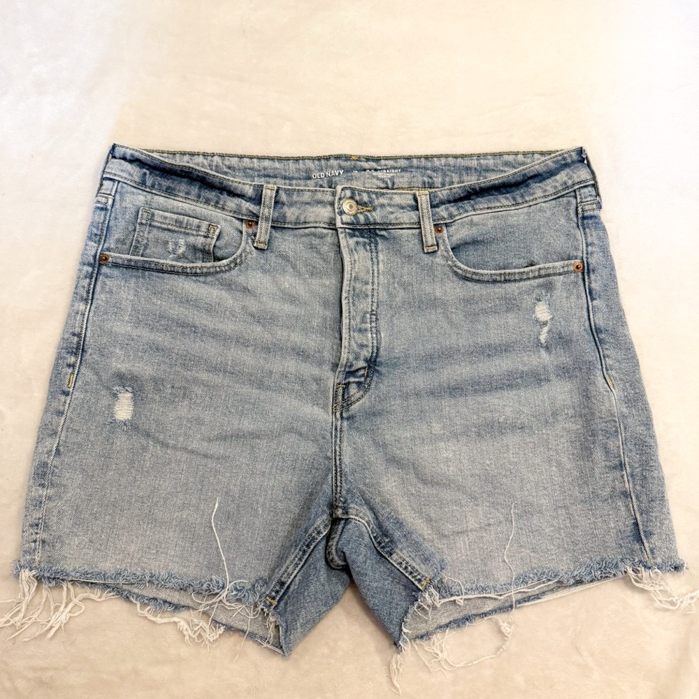 Old Navy Blue Jean Shorts Distressed Cut-Off